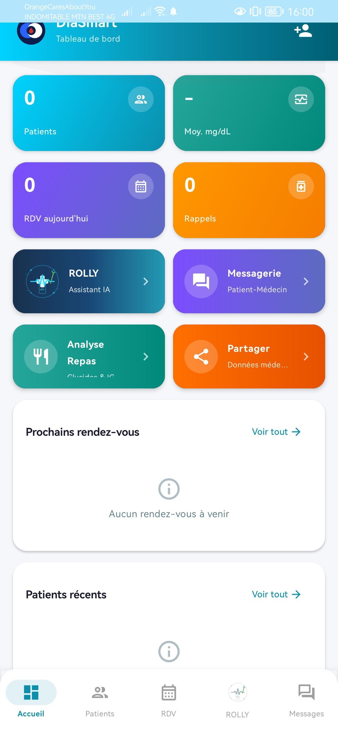 DiaSmart Tableau de bord